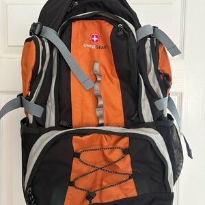 Swiss Gear Large Hiking Backpack Internal Frame Orange Black SG28015F